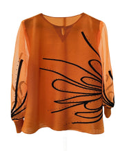 Load image into Gallery viewer, Co.lette Pleated blouse with Big flower print