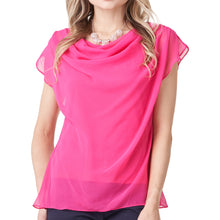 Load image into Gallery viewer, Joan Allen Cowl Neck Chiffon Blouse