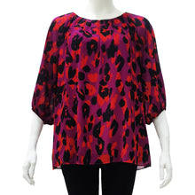 Load image into Gallery viewer, Joan Allen Abstract Print Chiffon Blouse