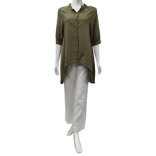 Load image into Gallery viewer, Anne Kelly High-Low Button-Up Blouse
