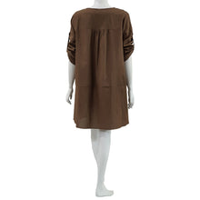 Load image into Gallery viewer, Anne Kelly Linen Roll Tab Sleeves Dress