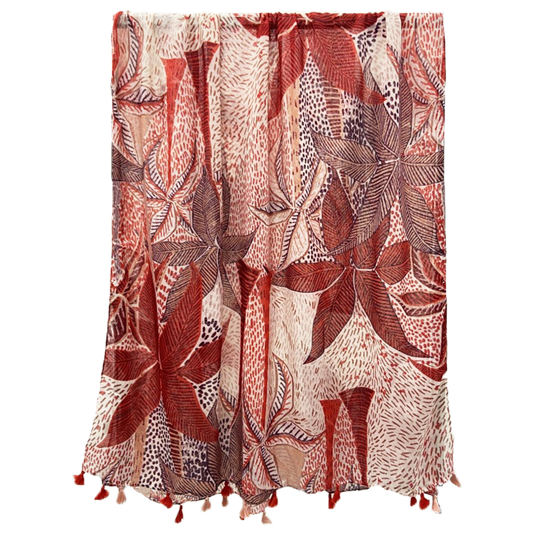 Crimson Canopy Shawl
