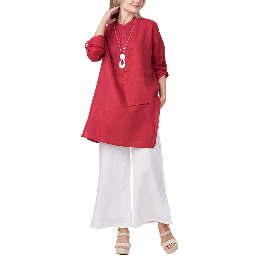 Anne Kelly Lunen Tunic Blouse