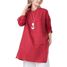 Load image into Gallery viewer, Anne Kelly Lunen Tunic Blouse
