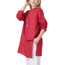 Load image into Gallery viewer, Anne Kelly Lunen Tunic Blouse
