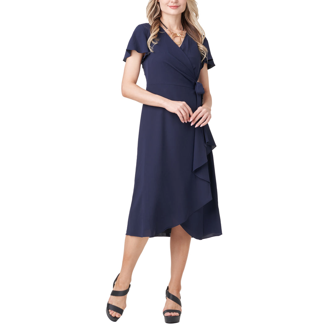 Arthur Yen Fit And Flare Wrap Dress