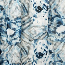 Load image into Gallery viewer, Indigo Bloom Tie-Dye Shawl
