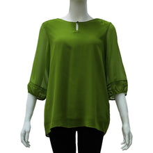 Load image into Gallery viewer, Joan Allen Keyhole Chiffon Blouse
