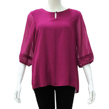 Load image into Gallery viewer, Joan Allen Keyhole Chiffon Blouse
