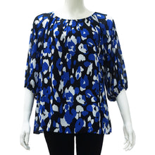 Load image into Gallery viewer, Joan Allen Abstract Print Chiffon Blouse

