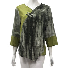 Load image into Gallery viewer, Anne Kelly Brushstroke Asymmetrical Blouse
