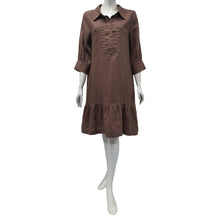 Load image into Gallery viewer, Anne Kelly Collared Ruffle Hem Dress
