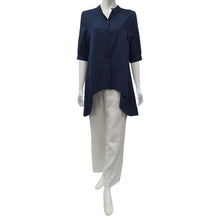 Load image into Gallery viewer, Anne Kelly High-Low Button-Up Blouse
