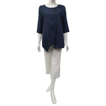 Load image into Gallery viewer, Anne Kelly Asymmetrical Button Blouse
