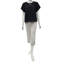 Load image into Gallery viewer, Anne Kelly Keyhole Tie-Neck Blouse
