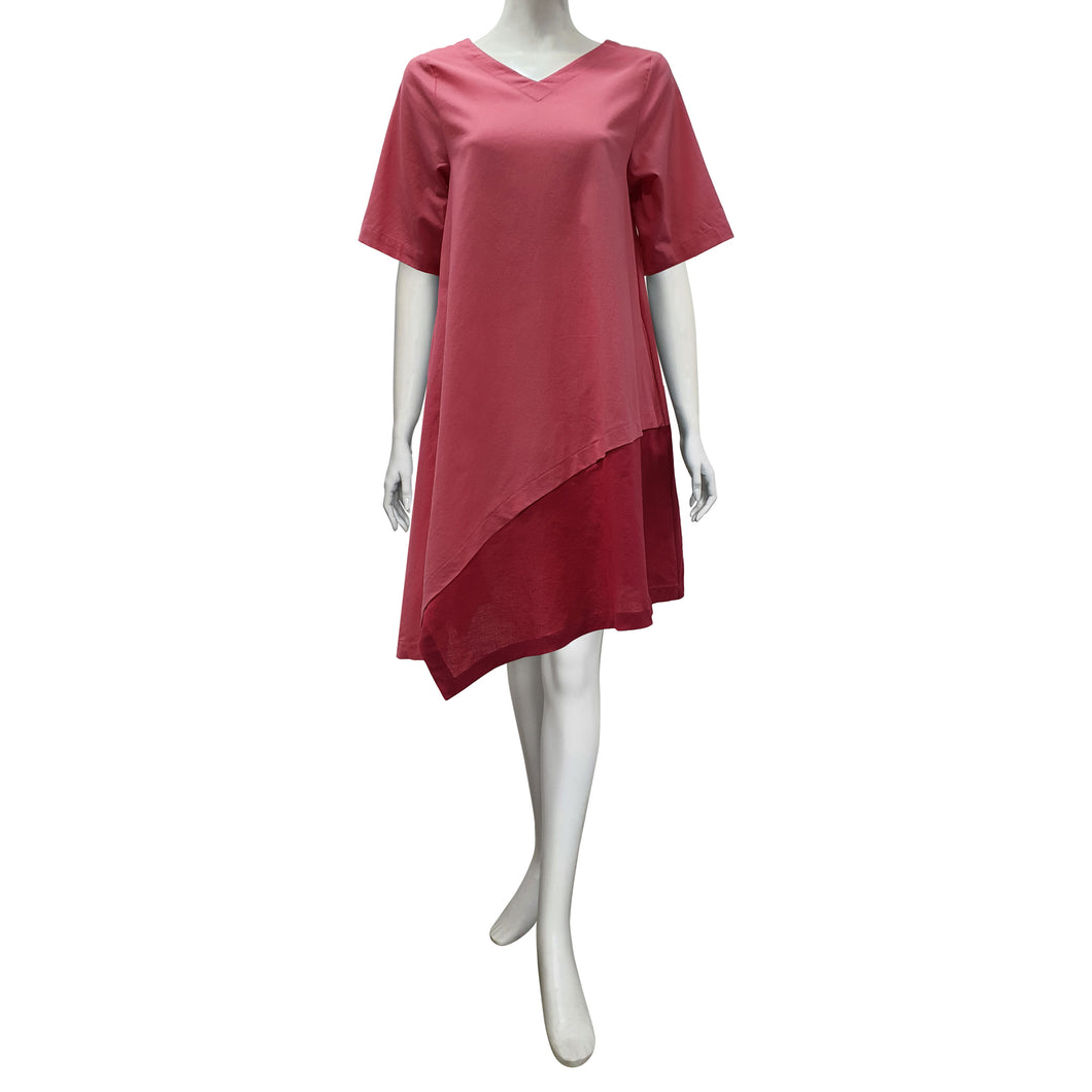 Anne Kelly Two-Tone Asymmetrical Hem Dress