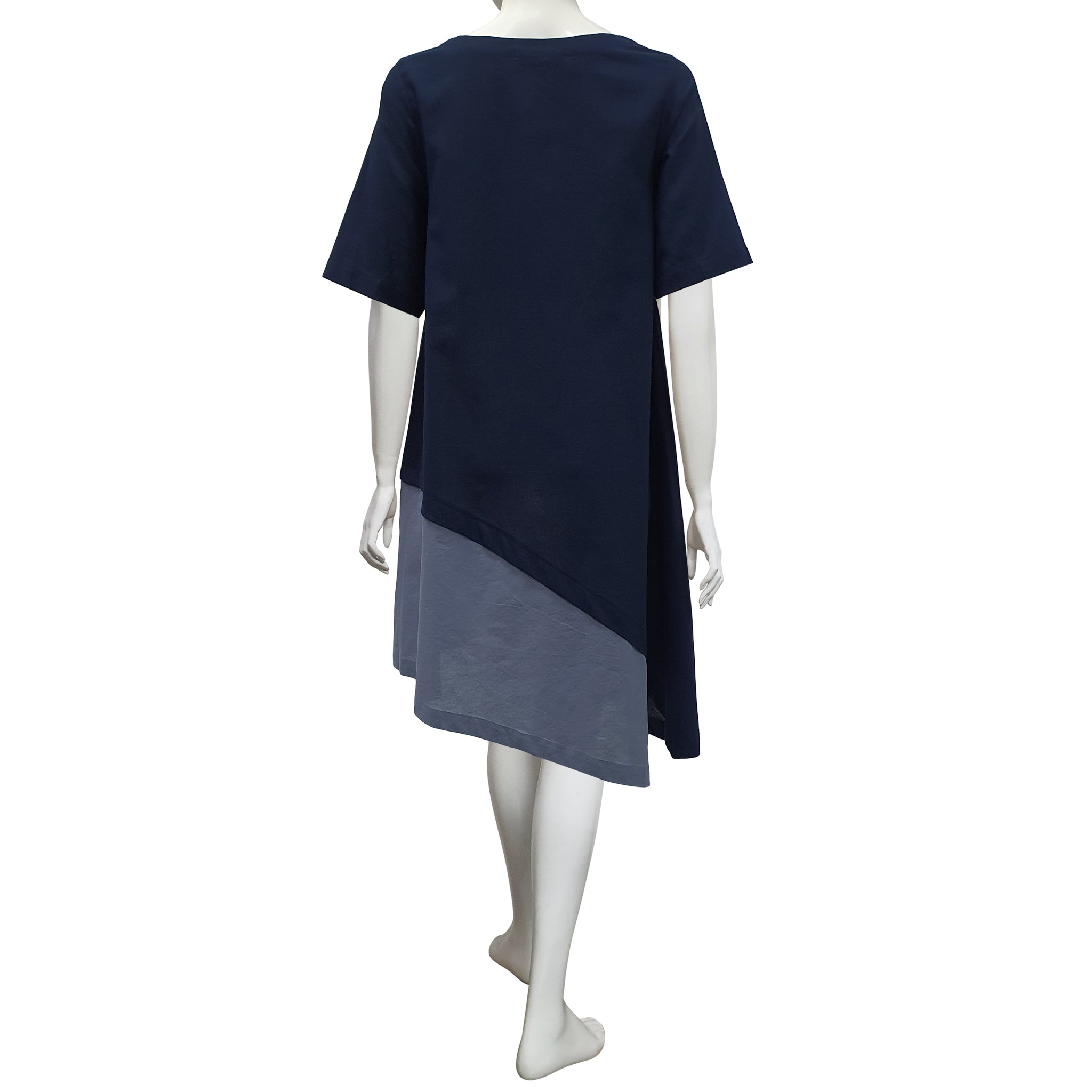 Anne Kelly Two-Tone Asymmetrical Hem Dress