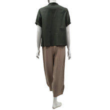 Load image into Gallery viewer, Anne Kelly Mandarin Collar Short-Sleeve Blouse
