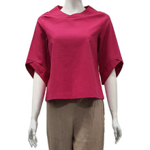 Load image into Gallery viewer, Anne Kelly Wide Neck Short-Sleeve Blouse
