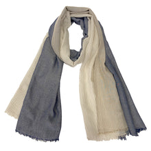 Load image into Gallery viewer, Colour-block Stripes Shawl
