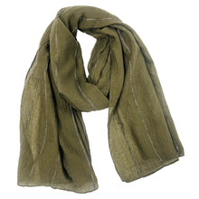 Load image into Gallery viewer, Sliver Thread Stripes Shawl
