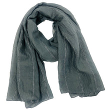 Load image into Gallery viewer, Sliver Thread Stripes Shawl

