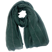 Load image into Gallery viewer, Sliver Thread Stripes Shawl
