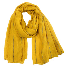 Load image into Gallery viewer, Sliver Thread Stripes Shawl
