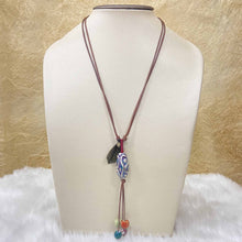 Load image into Gallery viewer, Porcelain Bead Dangle Necklace
