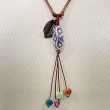 Load image into Gallery viewer, Porcelain Bead Dangle Necklace
