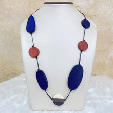 Load image into Gallery viewer, Wood &amp; Coloured Stones Necklace
