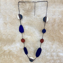 Load image into Gallery viewer, Wood &amp; Coloured Stones Necklace
