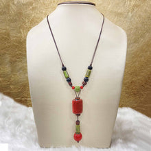 Load image into Gallery viewer, Resin Beads Dangle Necklace
